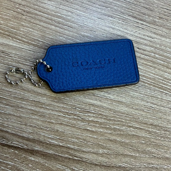 Coach Navy Textured Keychain - Picture 1 of 3